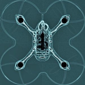 X-ray image of a Hubsan X4 X-ray image of a Hubsan X4