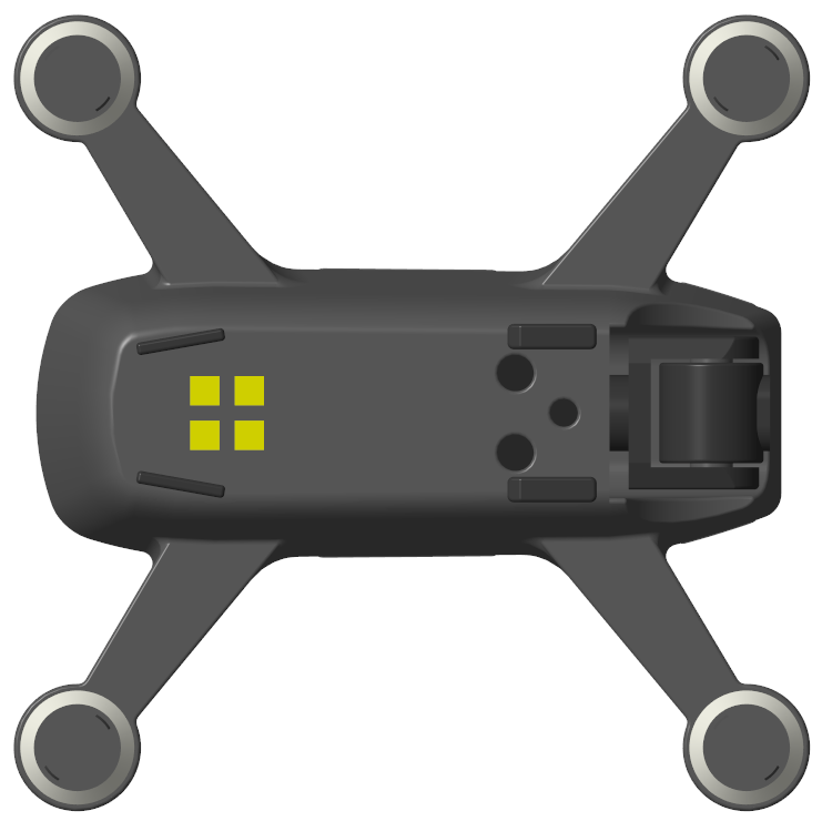 Rendering of the bottom of the DJI Spark