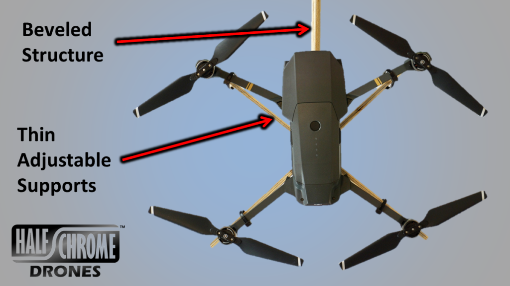 adjustable support for drone thrust measurement