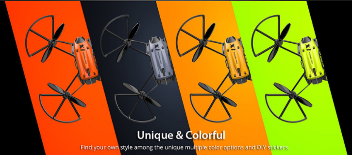 Colorful Rc Drone quadcopter with optical flow wingsland