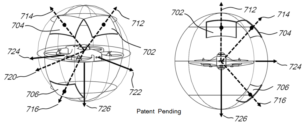 Drone control based on view angle