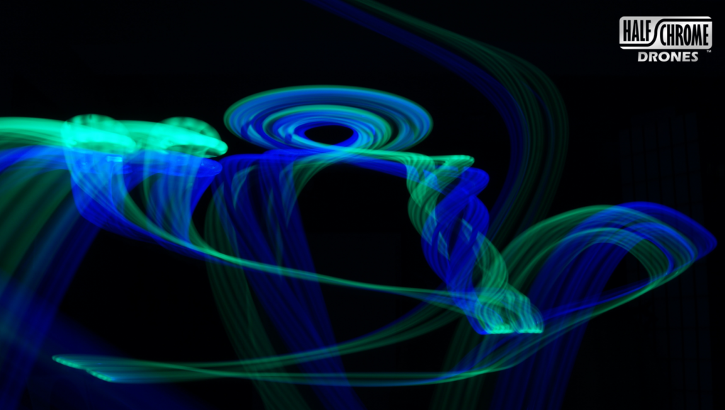 A spinning vortex light painting