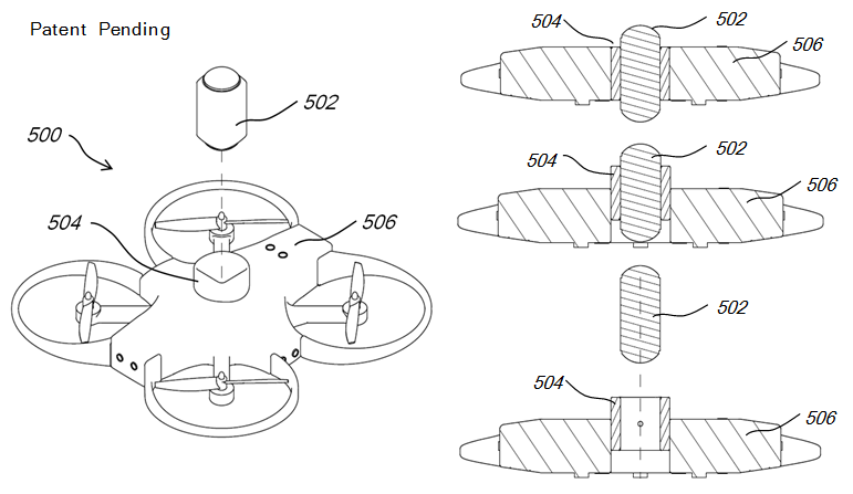 Drone with removable camera that can be stowed