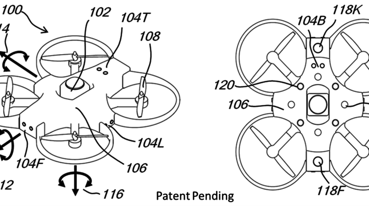 Stowable 360 degree camera drone