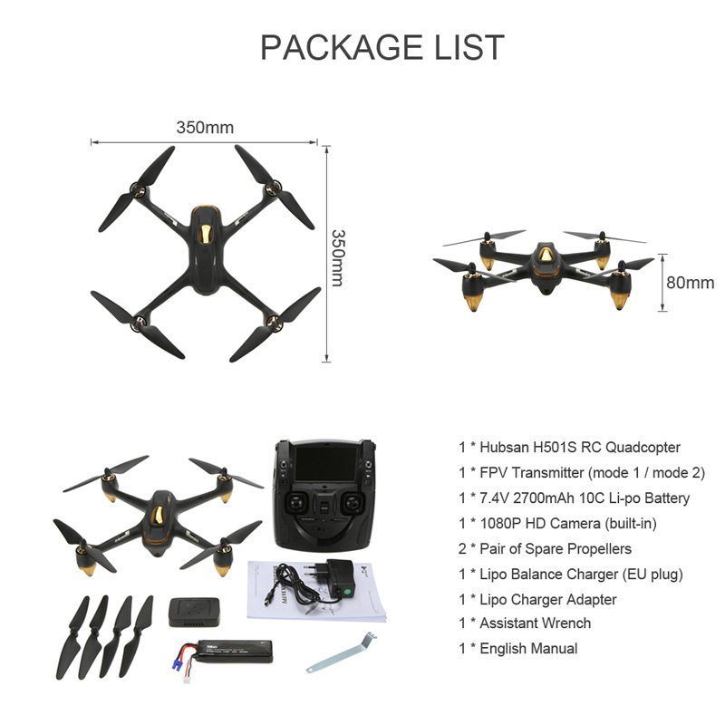 hubsan h501 specs