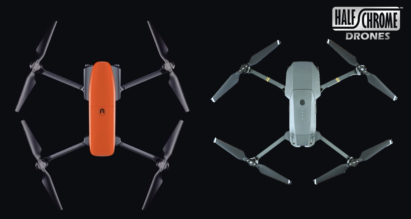 Autel Evo Vs DJI Mavic Half Chrome Drones