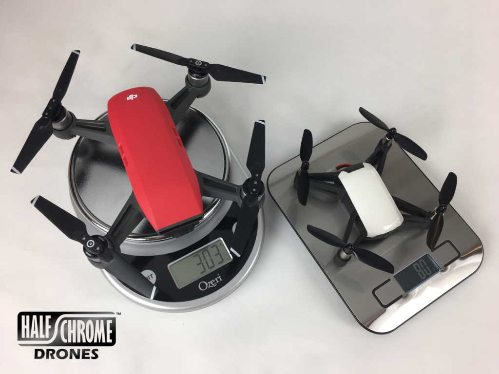 DJI Tello and DJI Spark weights