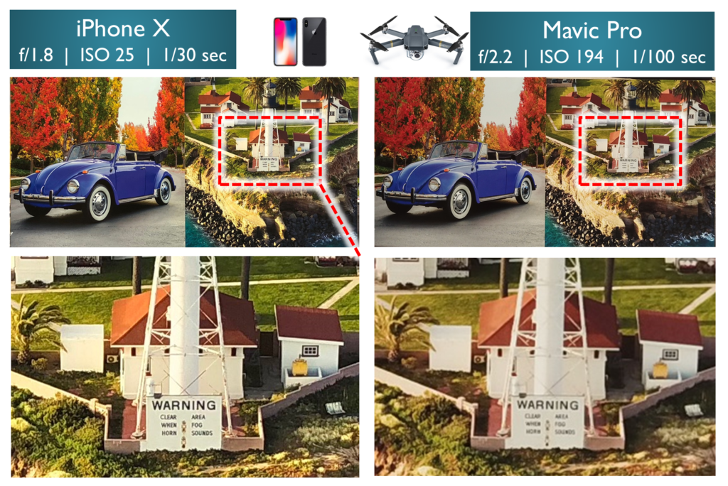 DJI Mavic Pro vs. Apple iPhone X