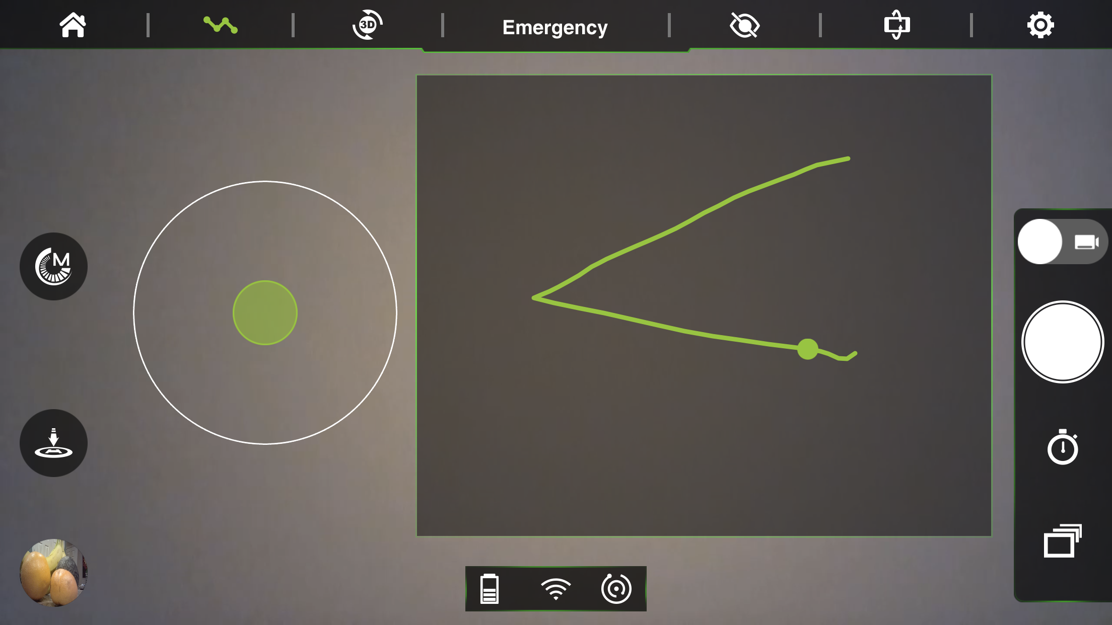 Trace mode in Eachine Fly app for E014 Windmill