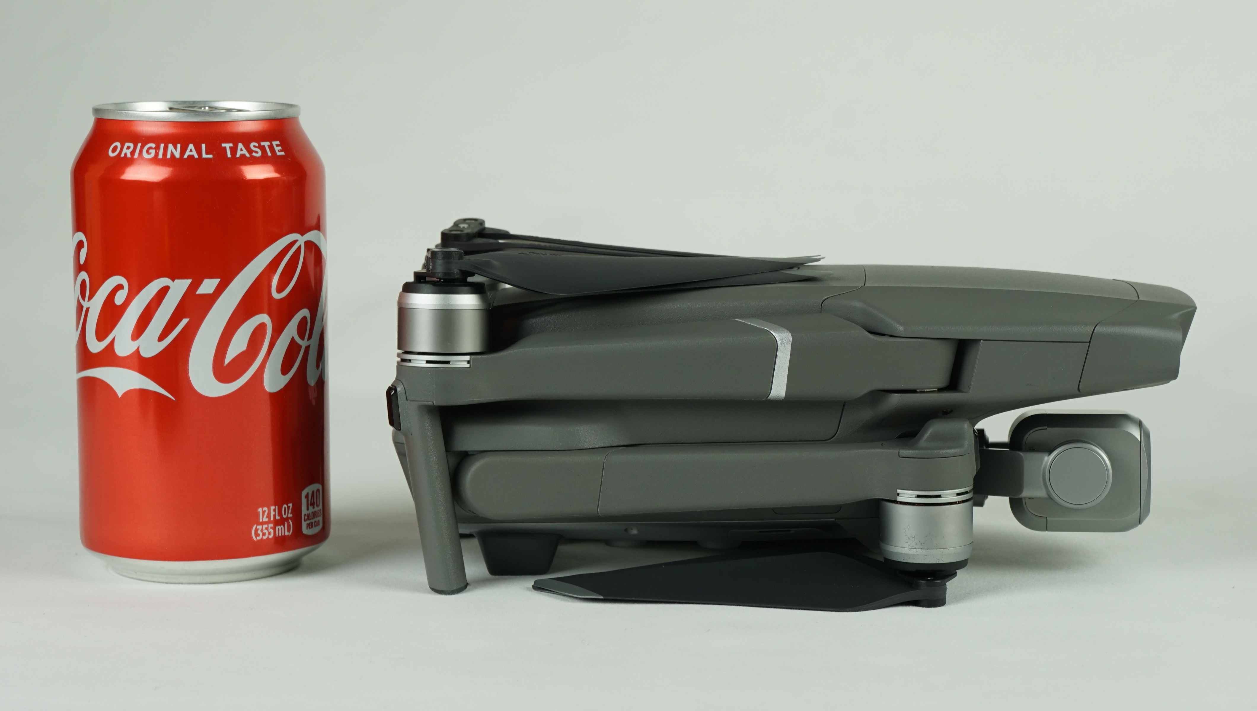 DJI Mavic 2 Pro Side View with can of Coke