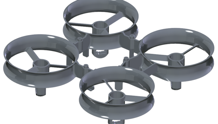 Isometric view of the Whoop Chrome CAD model.