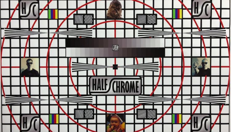 Half chrome image target taken with iPhone X
